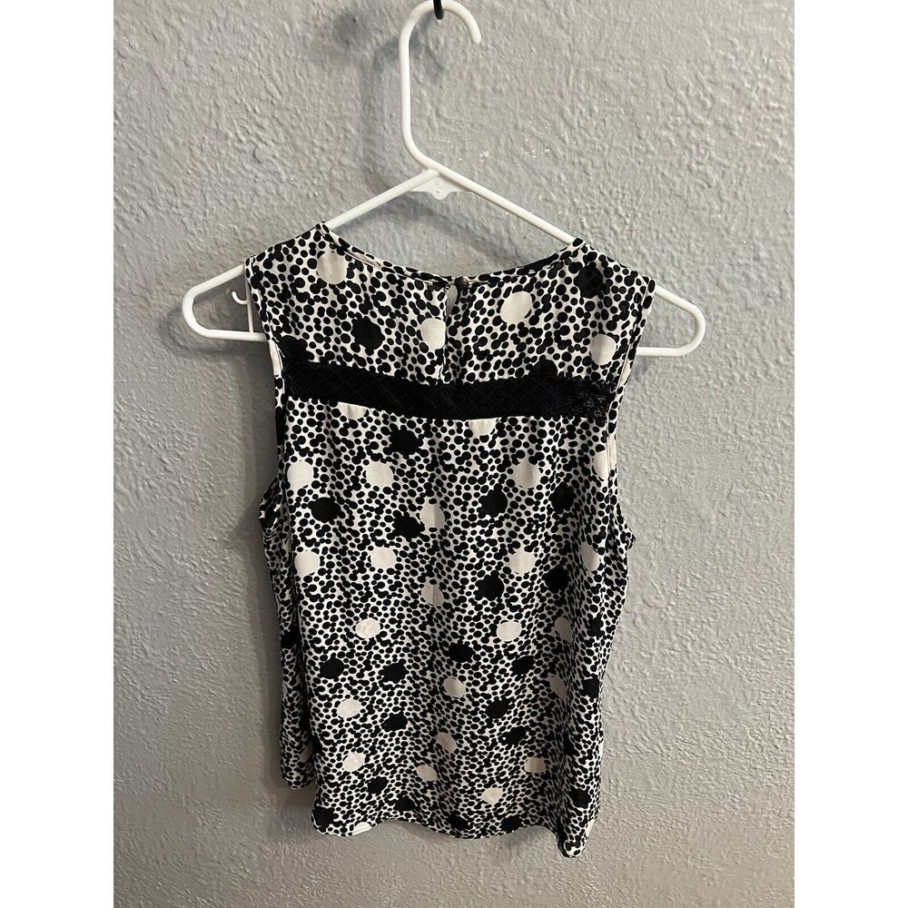 Cabi Womens Black & White Blouse Top Sleeveless Size Small‎ - Picture 6 of 7